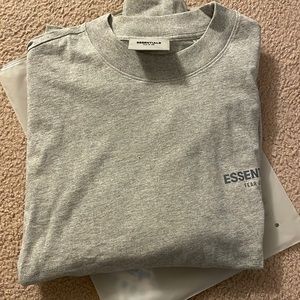 Essentials dark heather oatmeal long sleeve